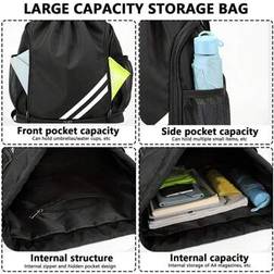 Shein Large Capacity Drawstring Sports Backpack - Black