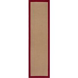 Dunelm Herringbone Natural, Red 60x230cm