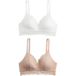 H&M Orange MAMA 2-pack Padded Lace Nursing Bras 38D