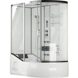 Home Deluxe Douche À Vapeur Avec Hydromassage Allin 170 x 90 Blanc Droite 1700x900x2200mm