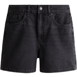 H&M High Denim Shorts - Black