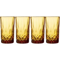 Lyngby Glas Sorrento Highball Amber Long Drinkglas 38cl 4st