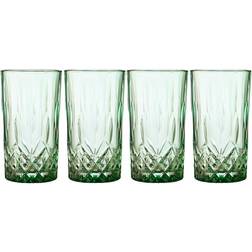 Lyngby Glas Sorrento Highball Green Long Drinksglas 38cl 4stk