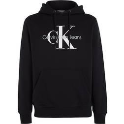 Calvin Klein Monogram Hoodie - Lysegrå/Sort/Hvid