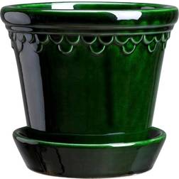Bergs Potter Københavner Glazed Pot - Emerald Green ∅10cm