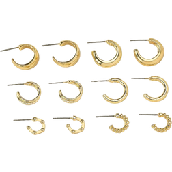 Shein 6pairs/Set Fashionable Zinc Alloy Spring Design Cuff Hoop Earrings For Women For Daily Decoration