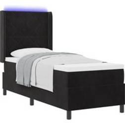 vidaXL Box Spring Seng Madras LED 80x200 cm Fløjl Rammeseng