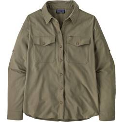 Patagonia L S Self Guided Sun Shirt Skjorta Dam - Olivgrön
