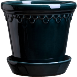 Bergs Potter Københavner Glazed Pot - Petroleum Blue ∅18cm