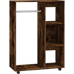 vidaXL Engineered Wood Smoked Oak Wardrobe 80x110cm
