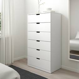 IKEA Nordli 6 Skuffer Hvid 80x145 cm Kommode