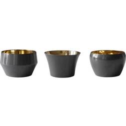 Skultuna Kin Dark Grey Värmeljuslykta 4.5cm 3st