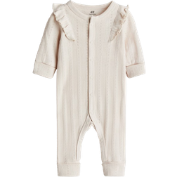 H&M Adjustable-Fit Romper Suit - Light Dusty Beige (1194079012)
