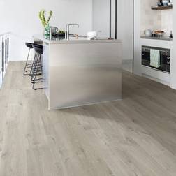 Quick Step Aquanto Dark Grey Wood Plank Oak Effect Laminate Flooring 1.835M²