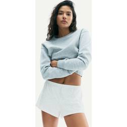 H&M Dame Pull On Jersey Shorts - Hvid/Blomstret