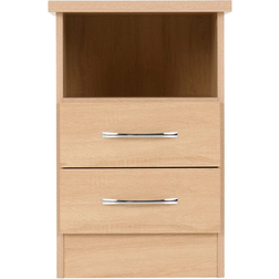 SECONIQUE Nevada Brown Bedside Table 40x40cm