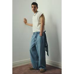 H&M Super Baggy Jeans Herre - Lys Denimblå
