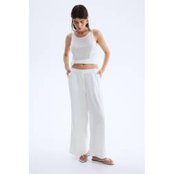 H&M Vide Bukser Dame - Hvid