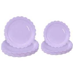 Shein Light Purple Paper Plates Set 9 Inch
