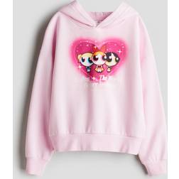 H&M Powerpuff Girls Oversized Printed Hoodie - Light Pink