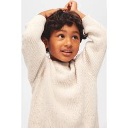 H&M Light Beige Rib-Knit Cotton Jumper