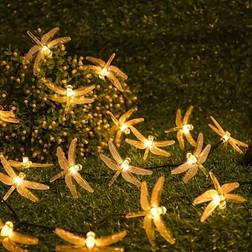 Shein Solar Powered Dragonfly Fairy Lights String Light
