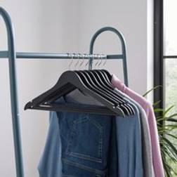Dunelm Pack of 20 Wooden Hangers Black Hanger