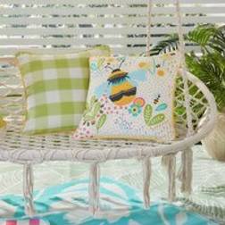 Dunelm Outdoor Cotton Square Filled Scatter Cushion Yellow