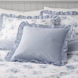 Catherine Lansfield Lucie Floral Reversible 45cm x 45cm Scatter Cushion Blue