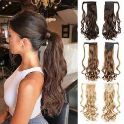 Shein 22 Inch Ponytail Extension Curly Wavy Long Brown