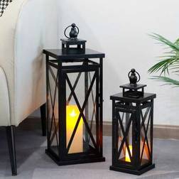 Shein Set Of 2 Metal Candle 50 Cm 28 Cm Lantern