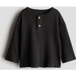 H&M Baby Ribbad Farfarströja - Mörkgrå