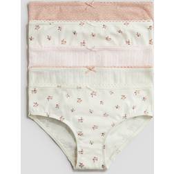 H&M Blommig 5-Pack Trosa I Bomull - Crèmevit/Blommig