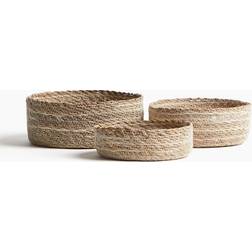 H&M 3-Pack Förvaringskorg Sjögräs Beige Korg