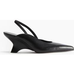 Gia Borghini Helena Wedge Slingback Sandal - Black