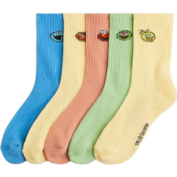 H&M Socks With Intarsia Motif 5-pack - Yellow/Sesame Street (1101327015)