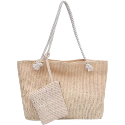 Shein Lightweight, Casual Minimalist Straw Bag With Coin Purse For Teen Girls Women College Students Perfect For College, Outdoors, Travel, Outings, Vacation, Fashionable Vacation Bag For Summer, Summer Straw Beach Bag For Women, Vacation Essentials, Perfectly Matching With Beach Accessories Women, Hottest Beach Bags For Women, Fashion Summer Vacation Bag, Beach Essentials Women Bags For Vacation & Holiday, Newest Holiday Bag