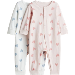 H&M Patterned Cotton Pyjamas 2-pack - Pink