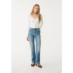 Stradivarius Raka Jeans Vintagetvätt - Blå