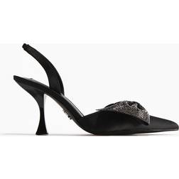 Steve Madden Satin Niteowl Sandal - Black Satin