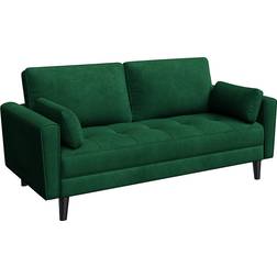 Yaheetech Couch with Side Storage Green Sofa 170cm 2 Seater