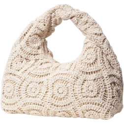 Shein Floral Hollow Woven Tote Bag, Boho Beach Bags For Women, Premium Pleated Handbag, Casual Holiday Straw Wallet, Holiday Essentials (Patterns Randomly Assorted), Perfectly Matching With Vacation Outfits Women, Beach Necessities, Beach Essentials,Beach Stuff & Summer Essentials, Newest Holiday Bag