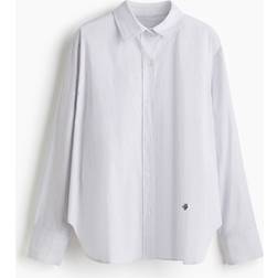 H&M Ladies Pinstriped Poplin Shirt - White