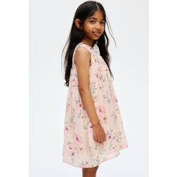 H&M Powder Floral A-Line Dress - Pink