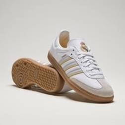 adidas Samba Real Madrid Shoes - Cloud White/Light Solid Grey/Gum