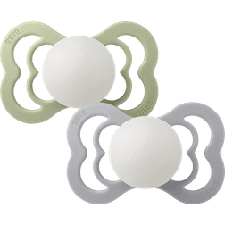 Bibs Supreme Silicone Size 2 6+m 2-pack - Sage/Cloud