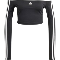 adidas Women Originals Adicolor Off Shoulder Top - Black