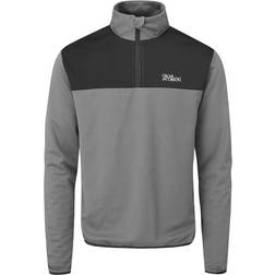 Oscar Jacobson Wainright Lined Zip Neck Sweater - Pewter