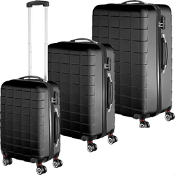 tectake Hard Shell 3 stk. - Black