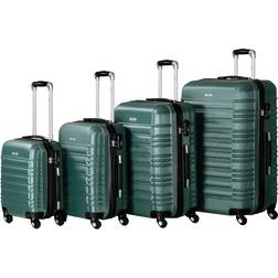 Zelsius Hard Shell Suitcase Set of 4 - Petrol Green